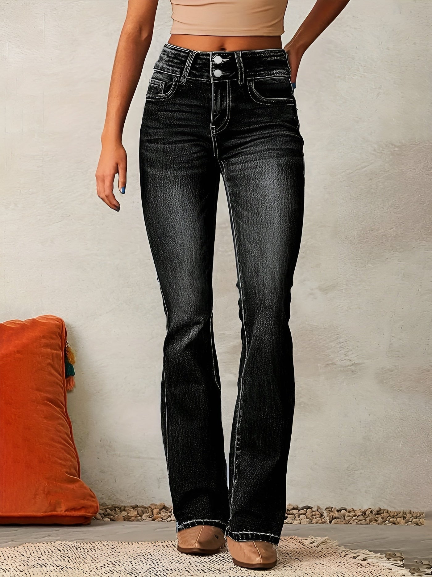 Idil™ | High Waist Flared Jeans met hoge taille