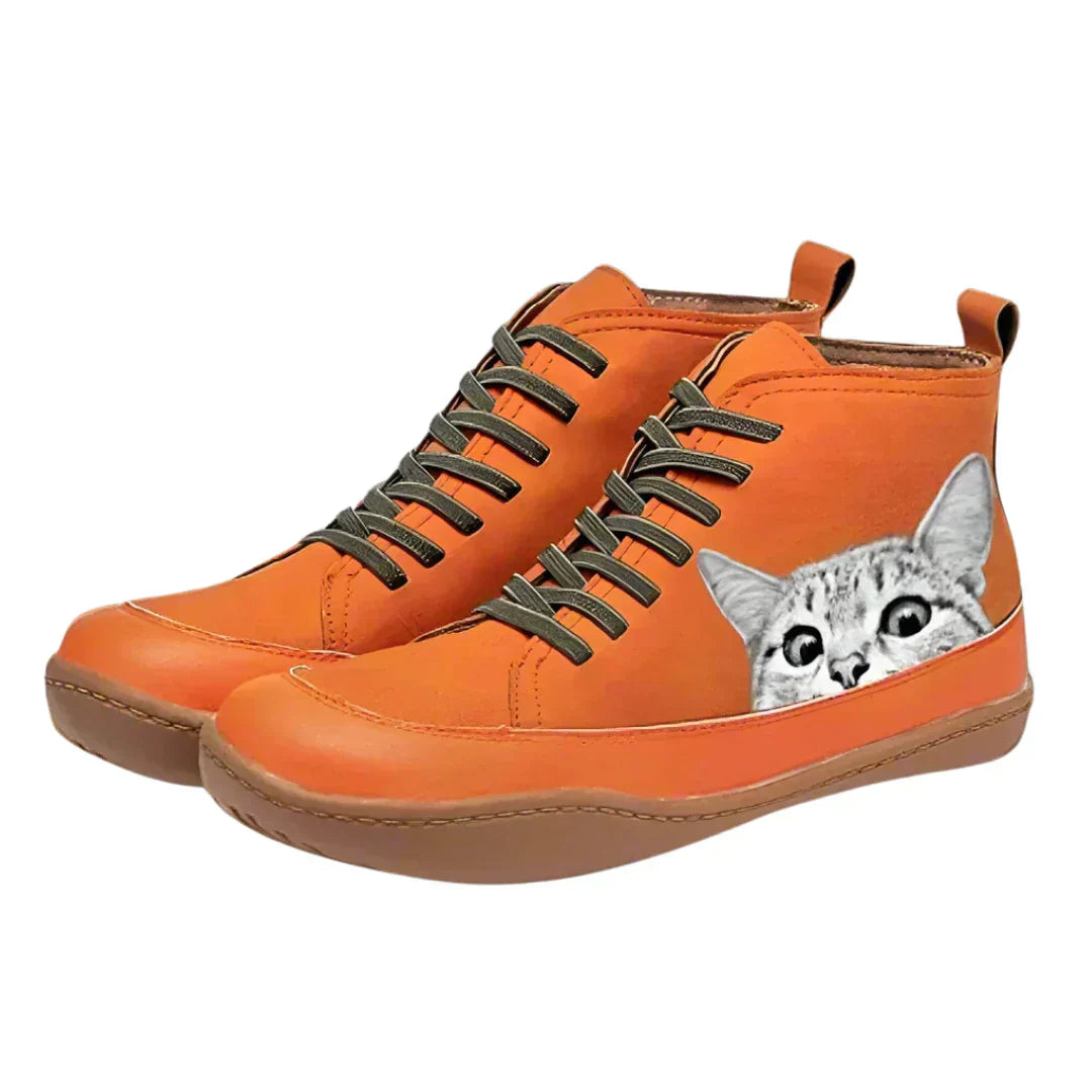 ISABEL – SPEELSE KATEN HIGH-TOP SNEAKERS