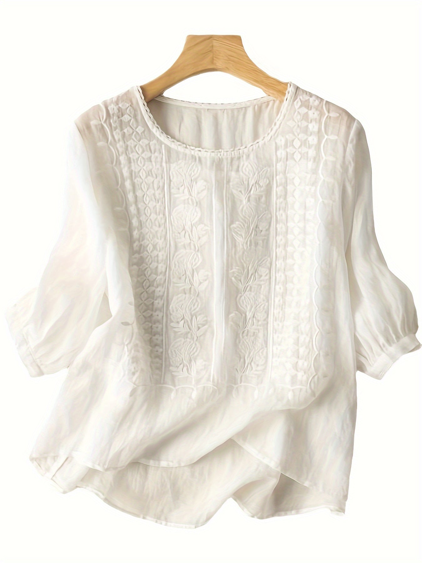 NATALIE – TIJDLOZE ELEGANTIE GEBORDUURDE BLOUSE