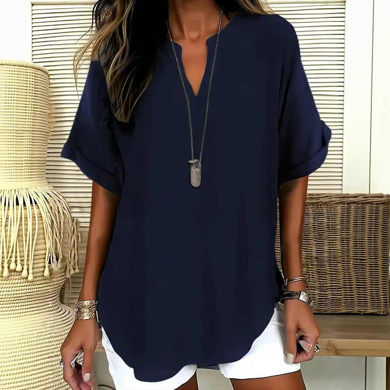 SHARMAINE – RELAXTE V-HALS TUNIC TOP