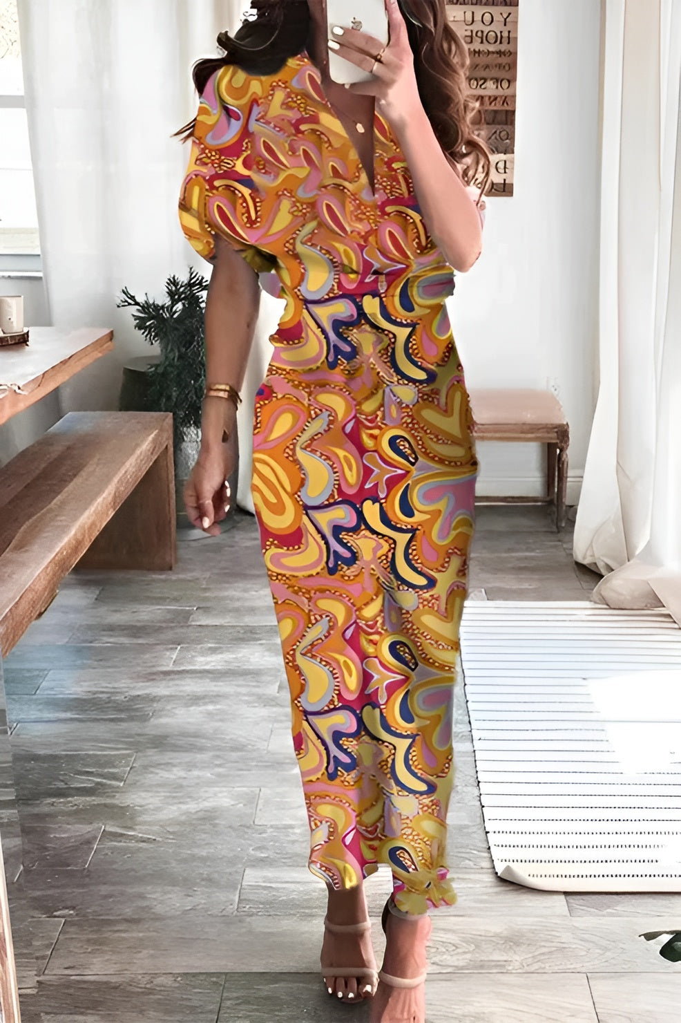 Felicia™ | Elegante bedrukte jurk