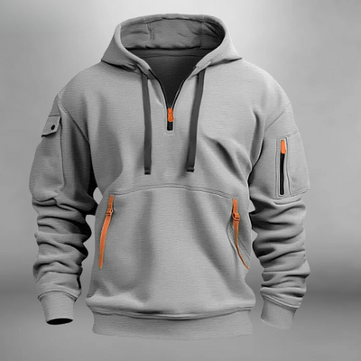 DREW – FUNCTIONELE HOODIE MET RITSDETAILS