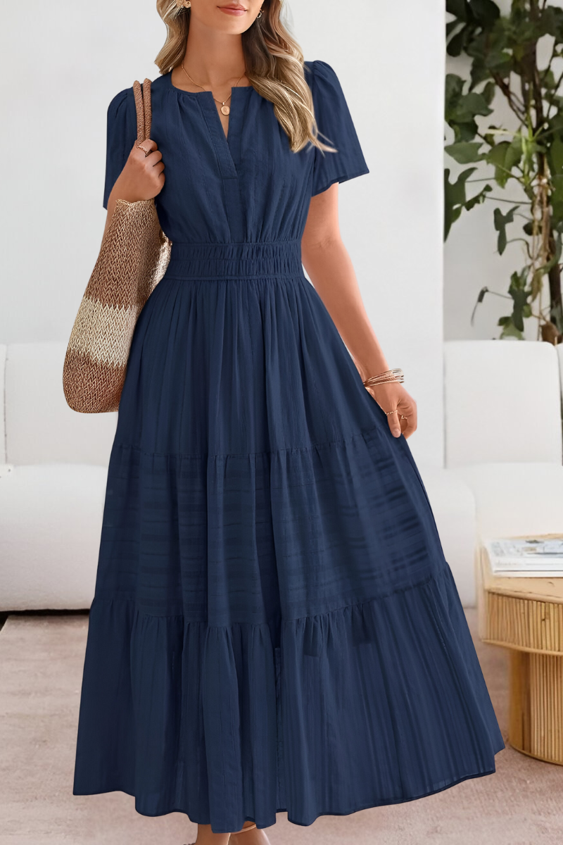 FREYA – ZONNIGE CHARME MAXI-JURK MET LAGEN