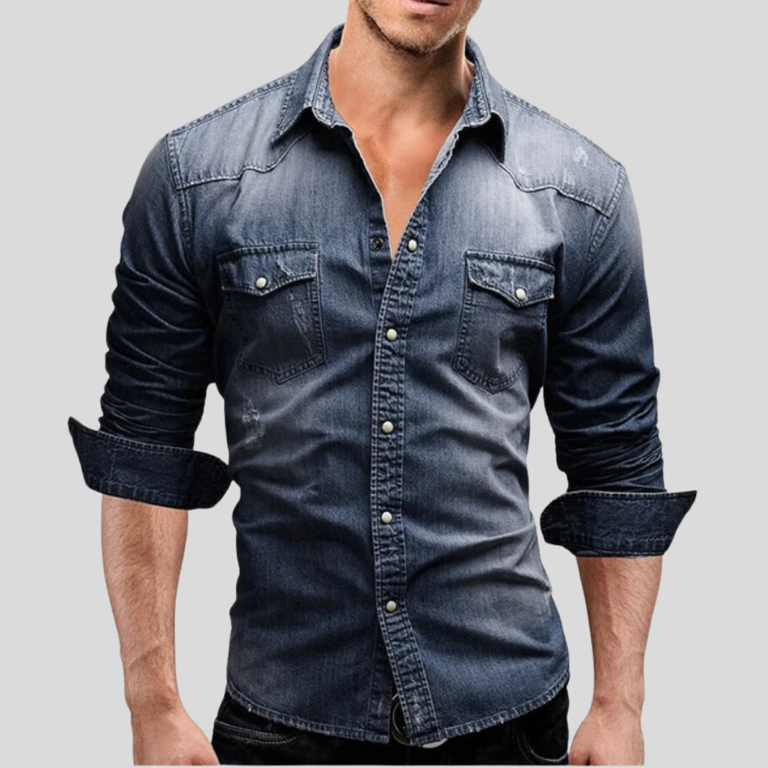 Sem™ | Slim Fit Denim Overhemd voor Heren