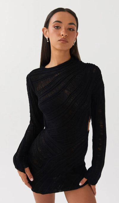 Pien™ | Mini-jurk voor dames met uitgesneden structuur