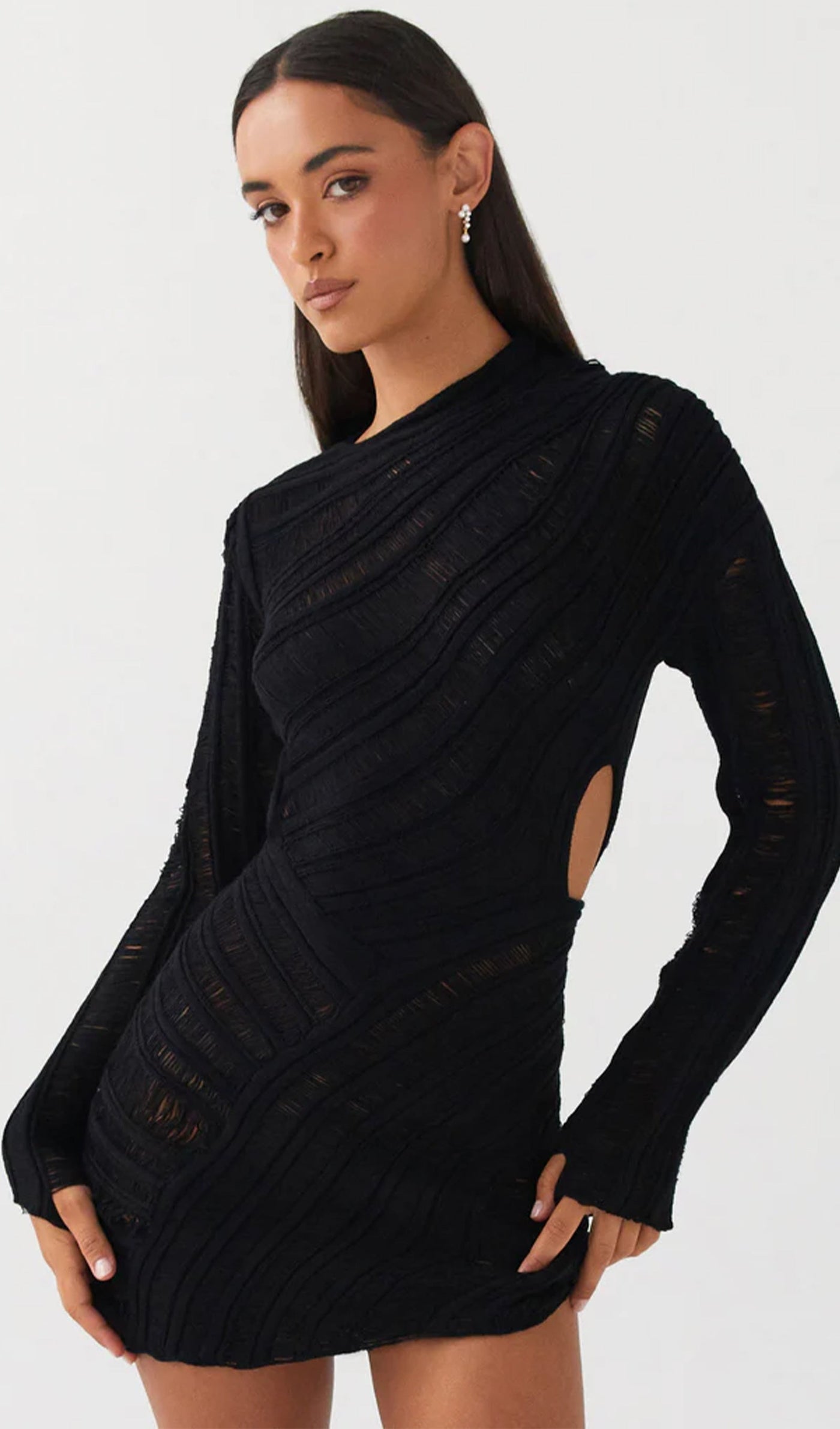 Pien™ | Mini-jurk voor dames met uitgesneden structuur