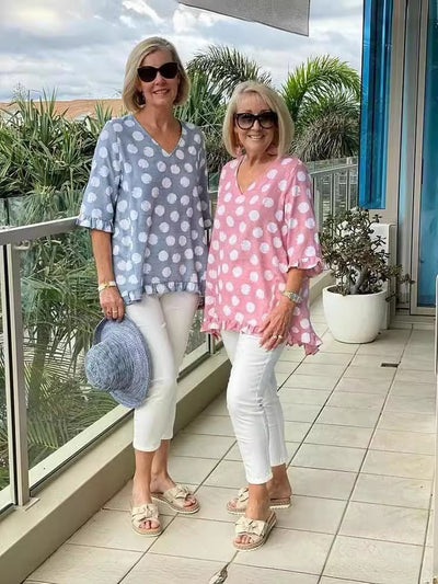 Famke™ | V-Hals Gedrukt Top