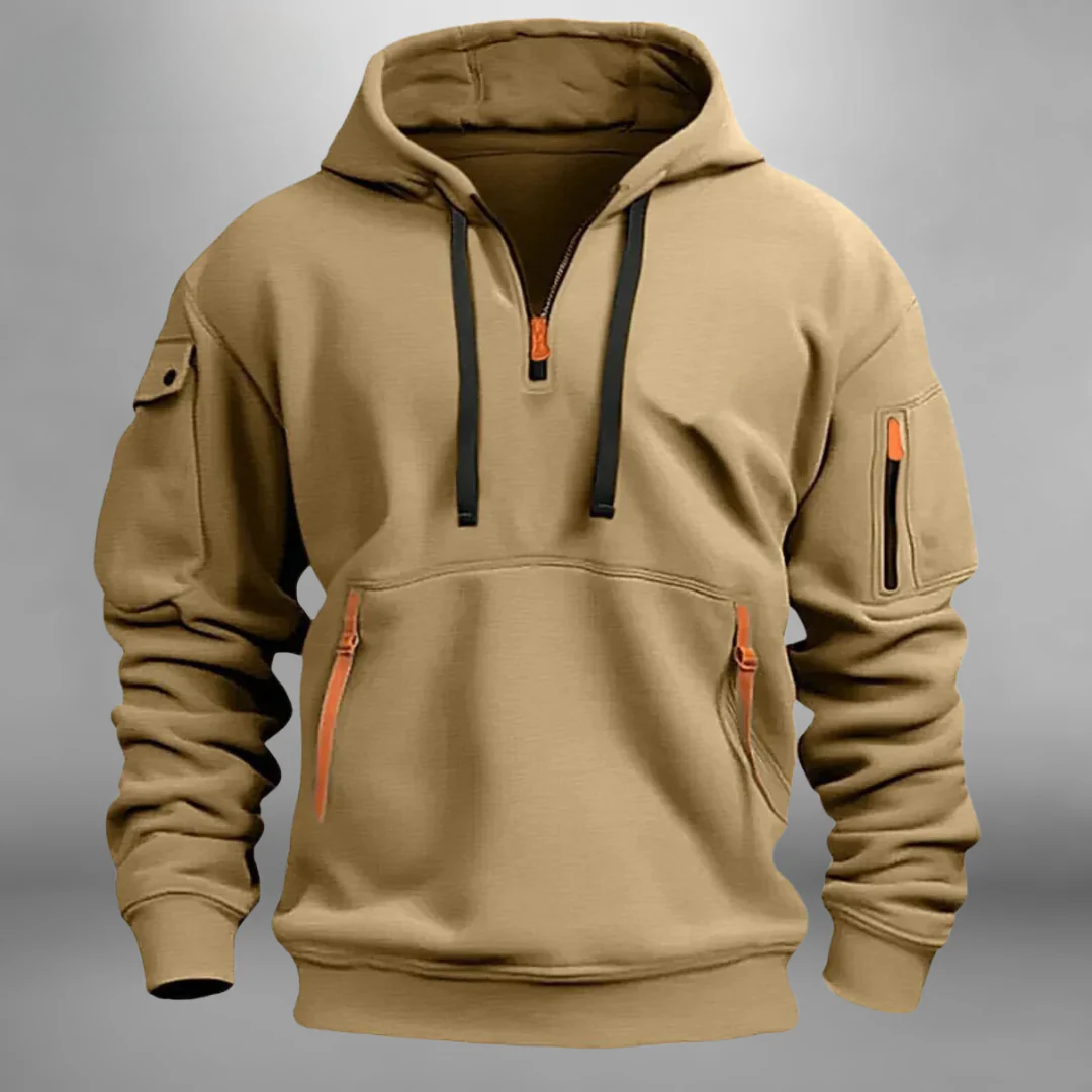 DREW – FUNCTIONELE HOODIE MET RITSDETAILS