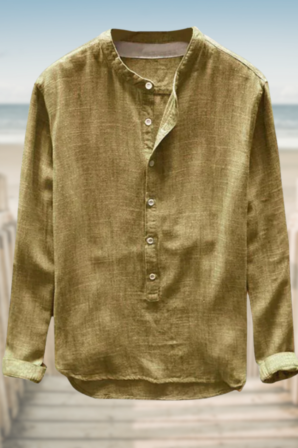 ETHAN – RELAXTE MANDARIJKRAAG OVERHEMD