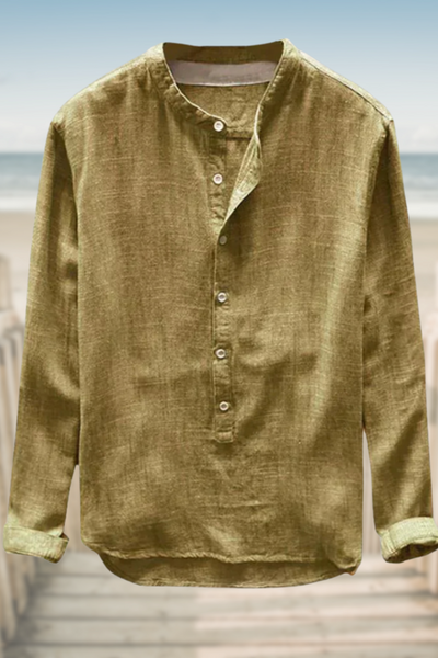 ETHAN – RELAXTE MANDARIJKRAAG OVERHEMD