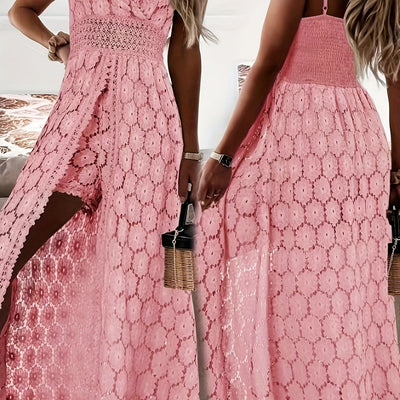 Lisanne™ | Kanten Maxi Jurk met Verfijnd Detail