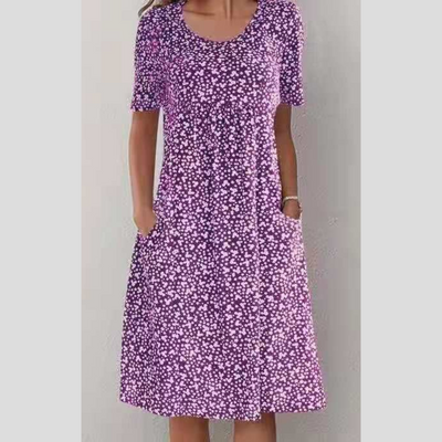 Jasmijn™ | Stijlvolle midi-jurk met bloemenprint