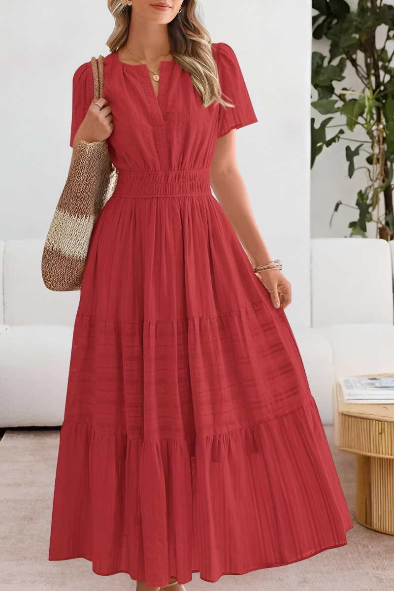 FREYA – ZONNIGE CHARME MAXI-JURK MET LAGEN
