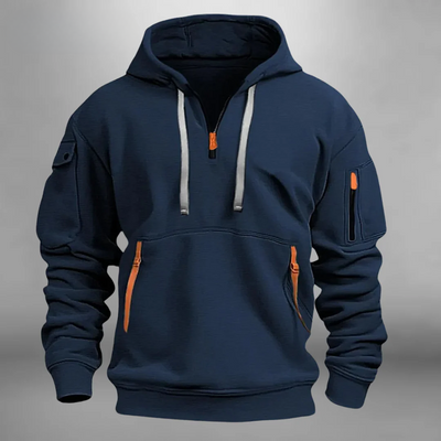 DREW – FUNCTIONELE HOODIE MET RITSDETAILS