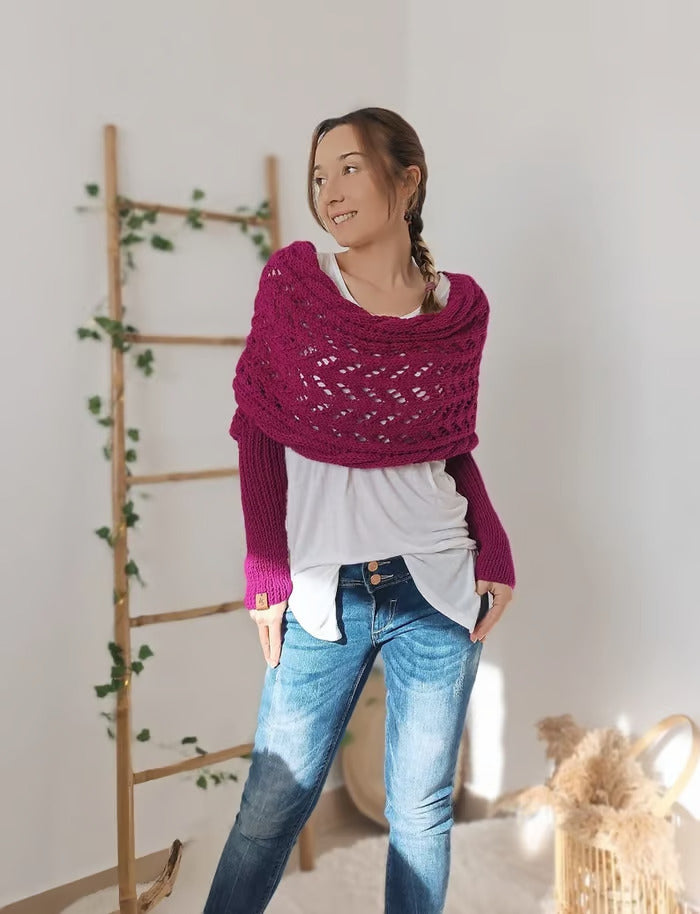 ROSE – ELEGANTE GEBREIDE SHRUG