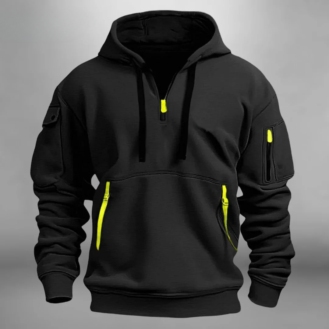 DREW – FUNCTIONELE HOODIE MET RITSDETAILS