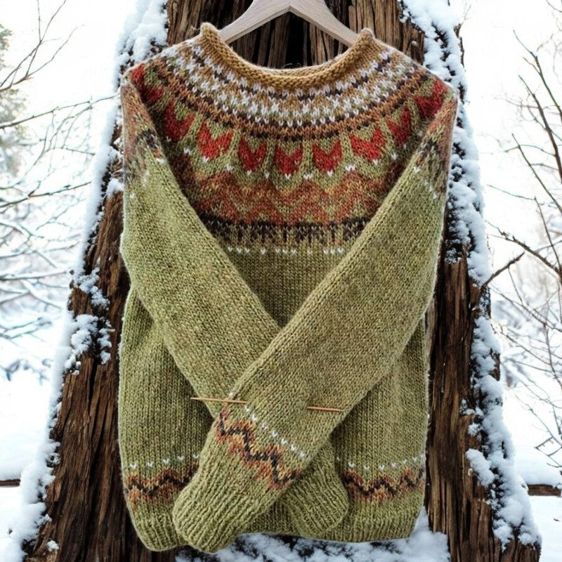 Bertha | Vintage jacquard trui