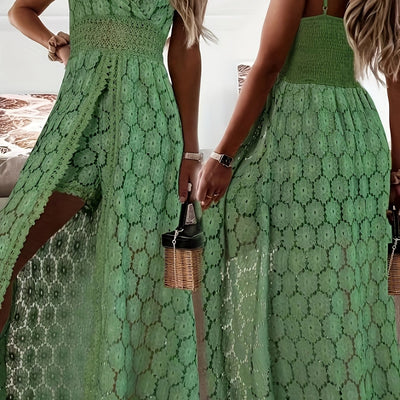 Lisanne™ | Kanten Maxi Jurk met Verfijnd Detail