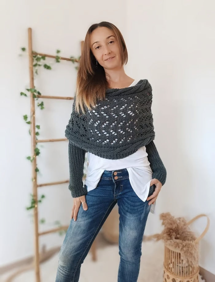 ROSE – ELEGANTE GEBREIDE SHRUG