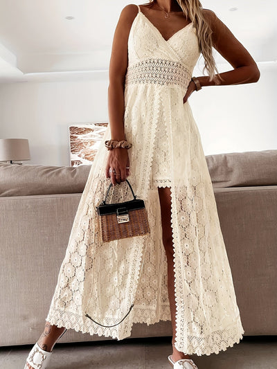 Lisanne™ | Kanten Maxi Jurk met Verfijnd Detail