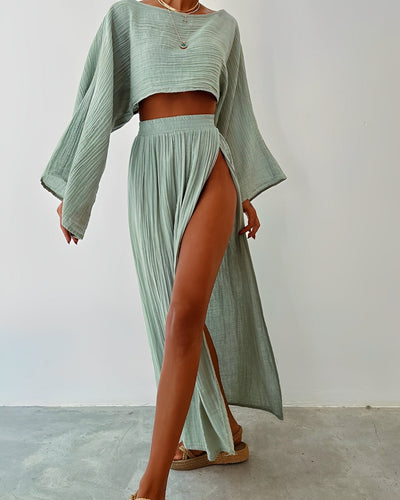 Verena™ | Chique linnen tweedelige set