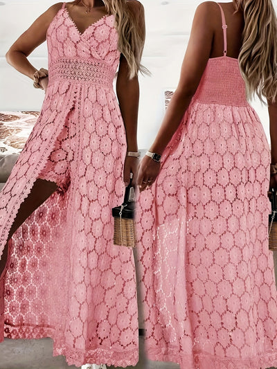 Lisanne™ | Kanten Maxi Jurk met Verfijnd Detail