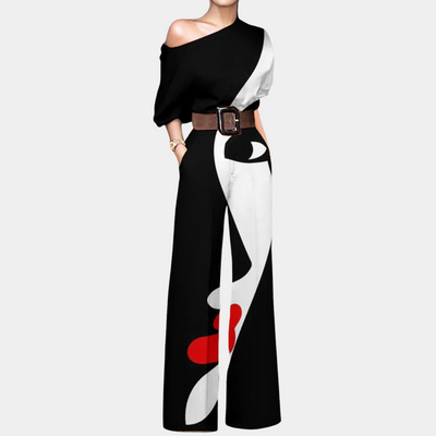 KYLIE – ELEGANTE ONE-SHOULDER JUMPSUIT