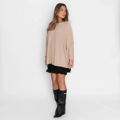 Cozy Oversized Trui Beige - Heerlijk warm!