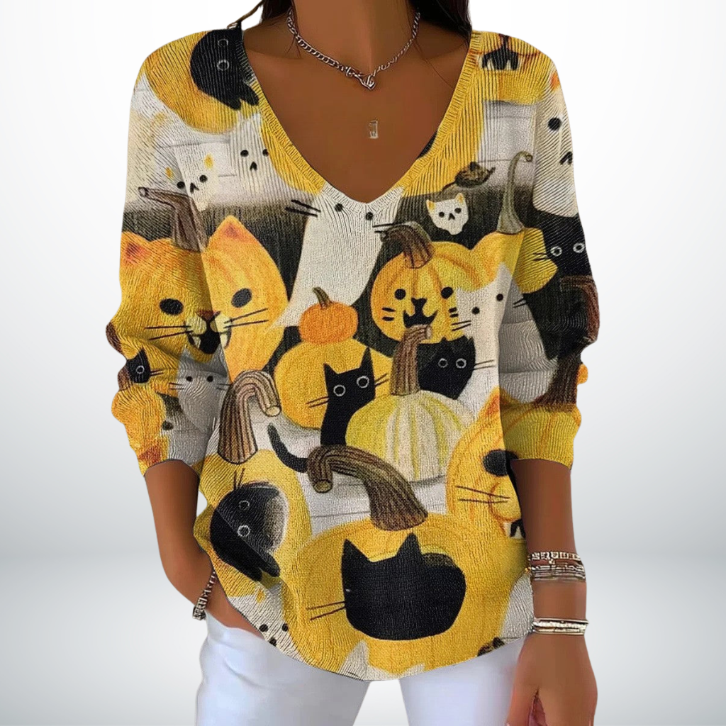 Evelien – Stijlvolle Trui met V-Hals