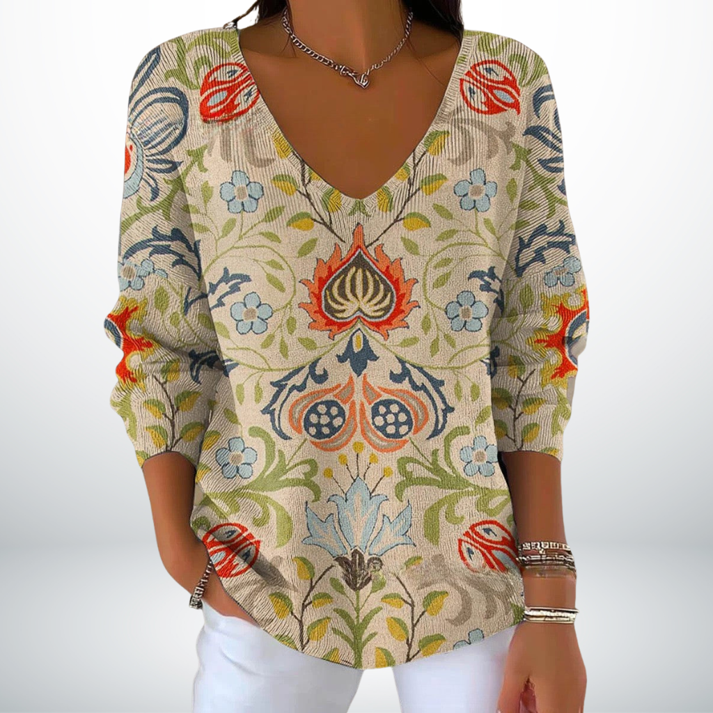 Evelien – Zachte Gebreide V-Hals Trui