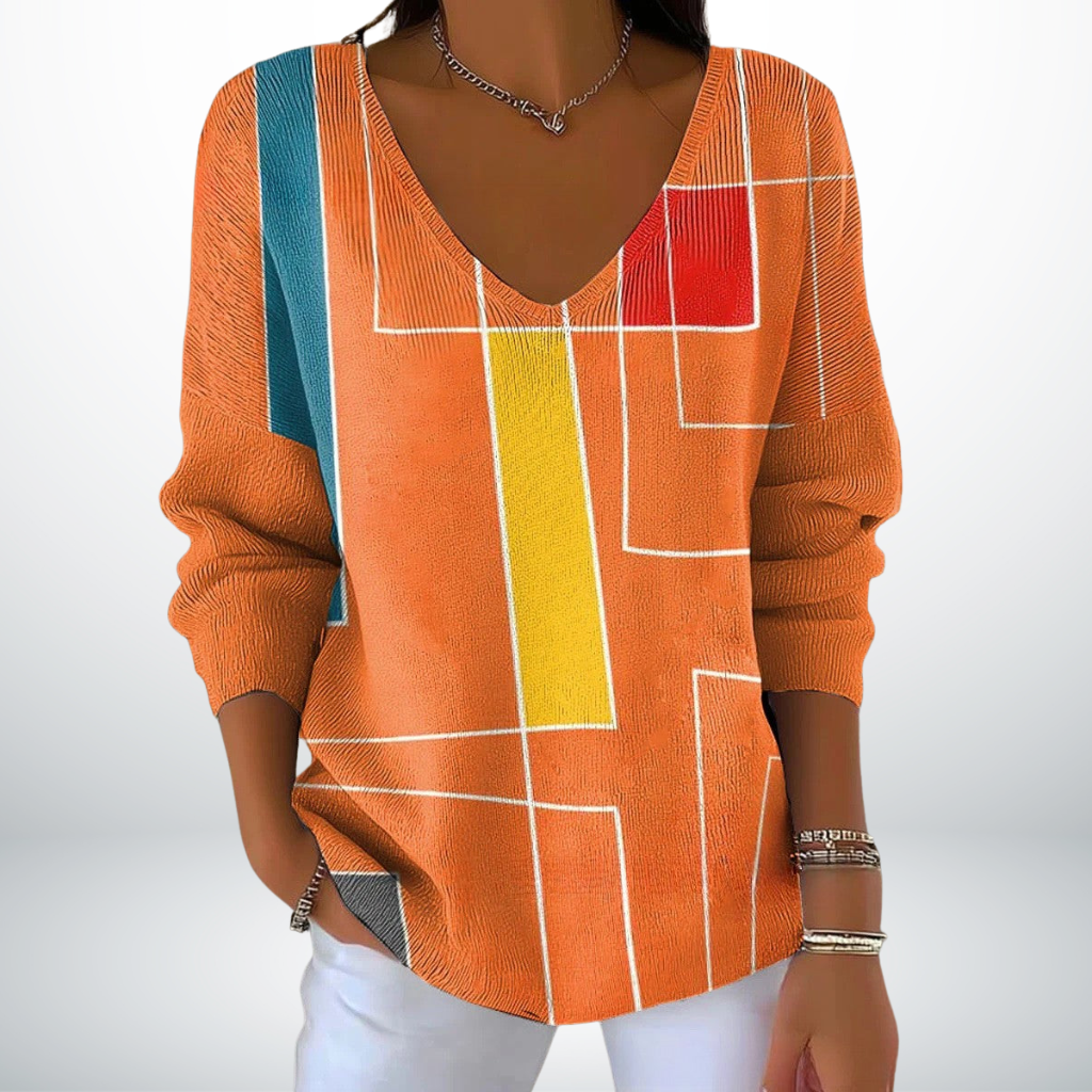 Evelien – Comfortabele V-Hals Pullover