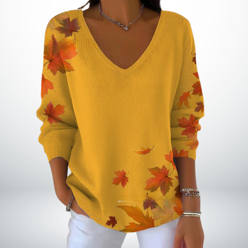 Evelien – Gebreide Trui met Elegante Halslijn