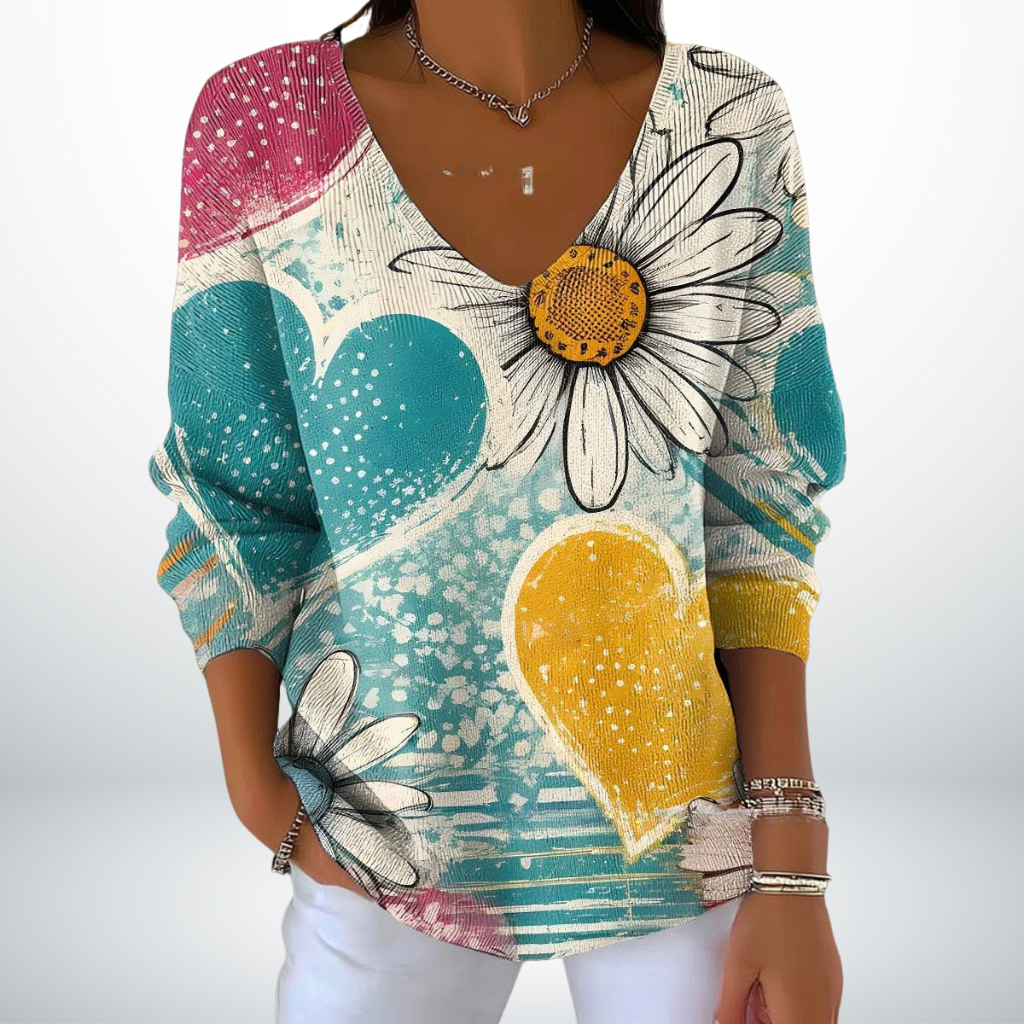 Evelien – Fijne Gebreide V-Hals Trui