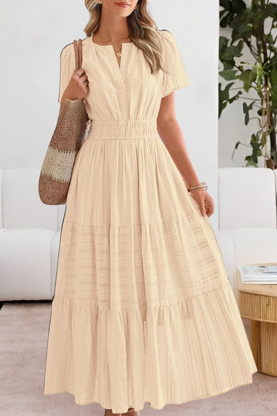 FREYA – ZONNIGE CHARME MAXI-JURK MET LAGEN