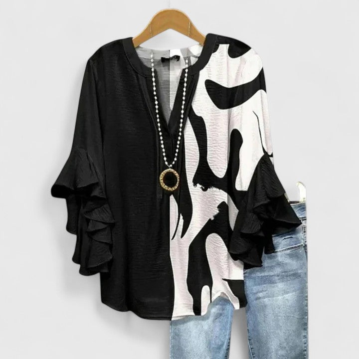 RENATA – LUCHTIGE V-HALS BLOUSE