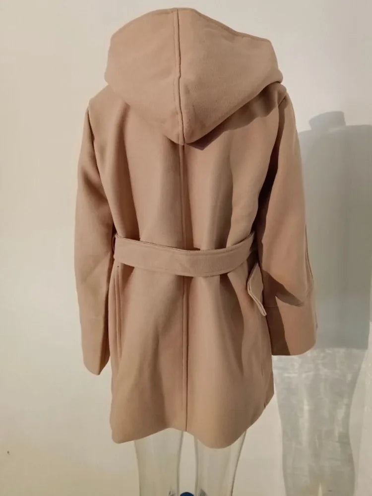 Noelia | Wol Coat met Capuchon