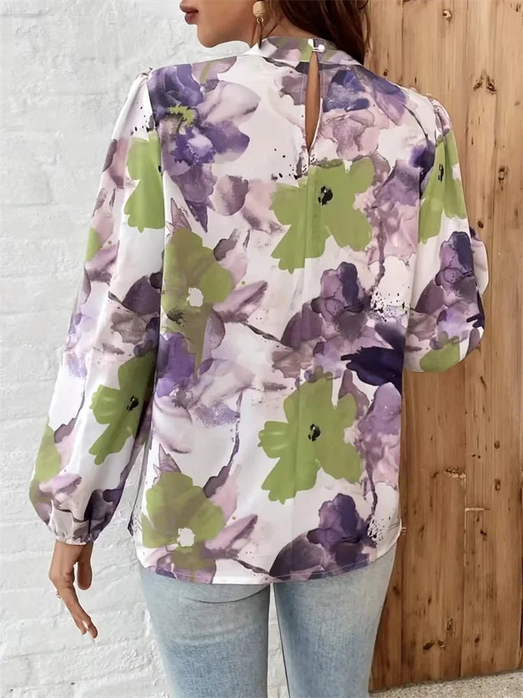 Lani™ | Elegante blouse met aquarel bloemenprint