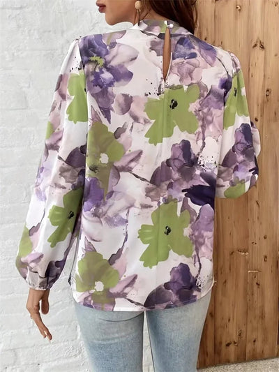 Lani™ | Elegante blouse met aquarel bloemenprint