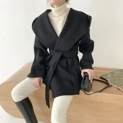 Noelia | Wol Coat met Capuchon