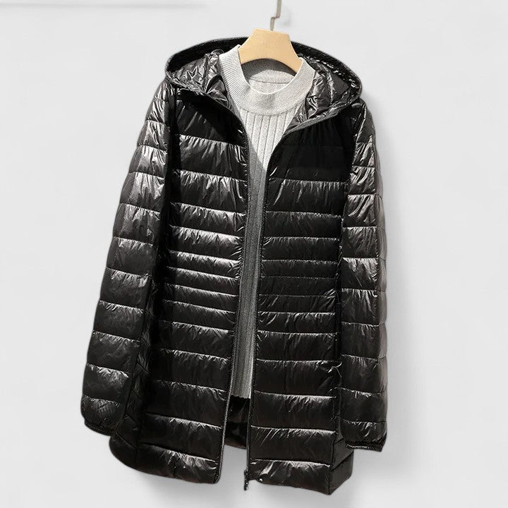 SOFIA – GEWATTEERDE HOODED JAS