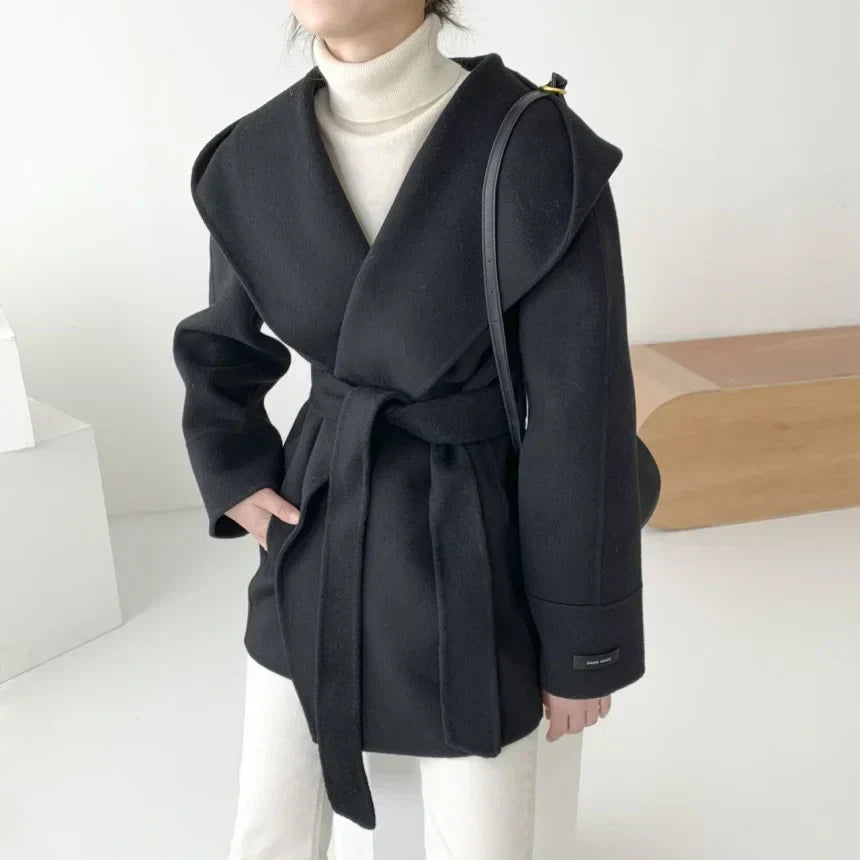 Noelia | Wol Coat met Capuchon