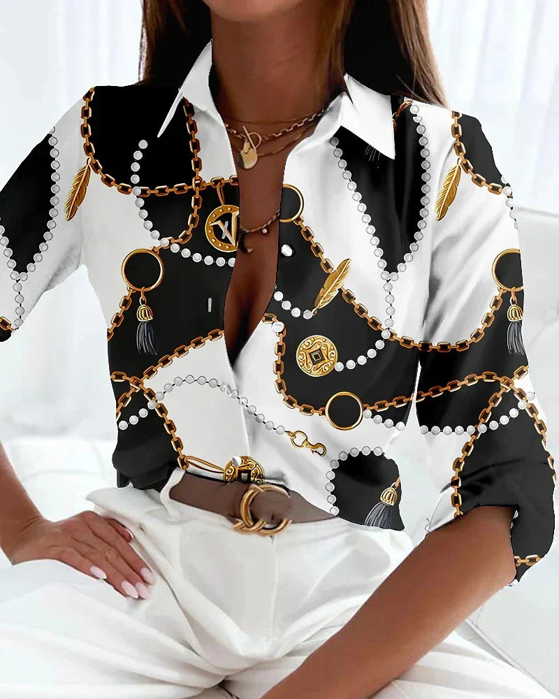 Viola™ | Moderne blouse met een elegante print
