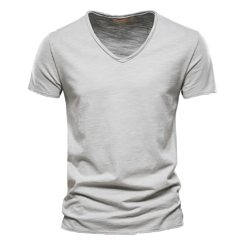 Léon™ | Basic Heren T-Shirt met Diepe V-Hals