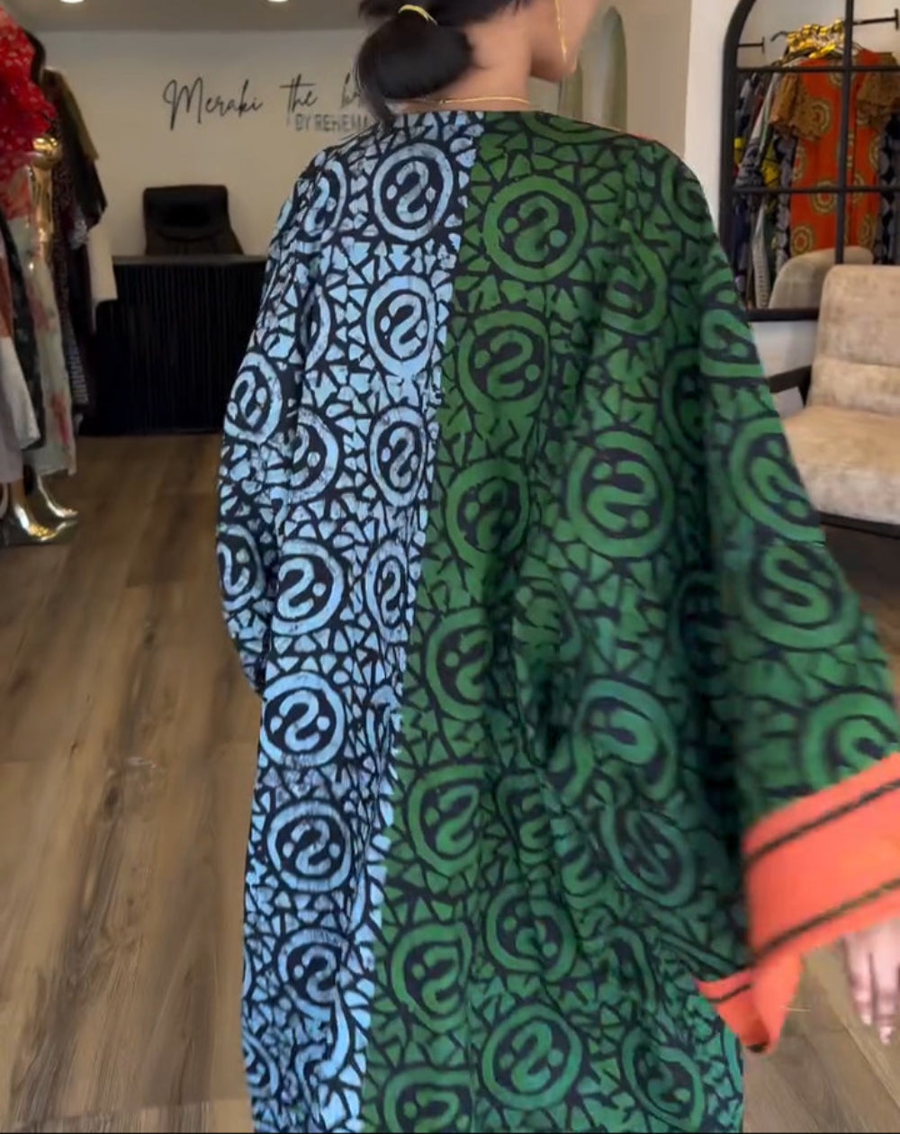 IMANI – AFRIKAANSE PRINT V-HALS KAFTAN MAXI JURK