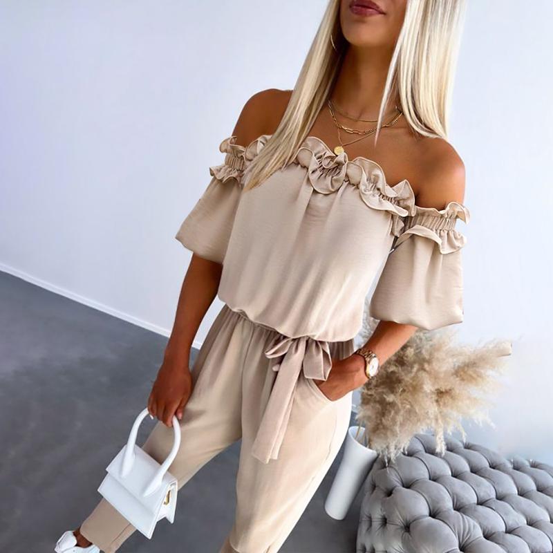 MIA – ROMANTISCHE RUFFLE OFF-SHOULDER JUMPSUIT