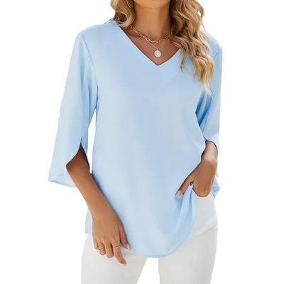 Isabeau™ | Trendy Blouse met Splitdetail