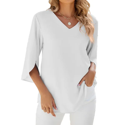 Isabeau™ | Trendy Blouse met Splitdetail