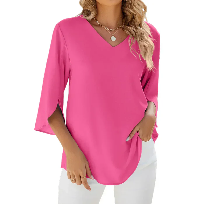 Isabeau™ | Trendy Blouse met Splitdetail