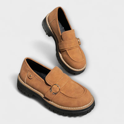 Lora | Casual Moccasins met Ronde Neus