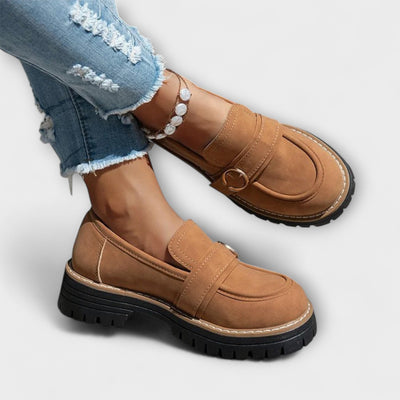 Lora | Casual Moccasins met Ronde Neus